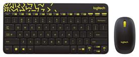 LOGITECH MK240 KABLOSUZ Q KLAVYE MOUSE SET SIYAH-SARI (920-008215)