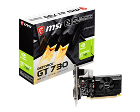 MSI GT730 2GB DDR3 64BIT DVI/HDMI/VGA (N730K-2GD3/LP)