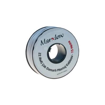 Çok Damarlı 22 Awg Montaj Kablosu 15 Metre - Beyaz