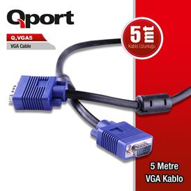 QPORT Q-VGA5 5M 15PIN VGA KABLO
