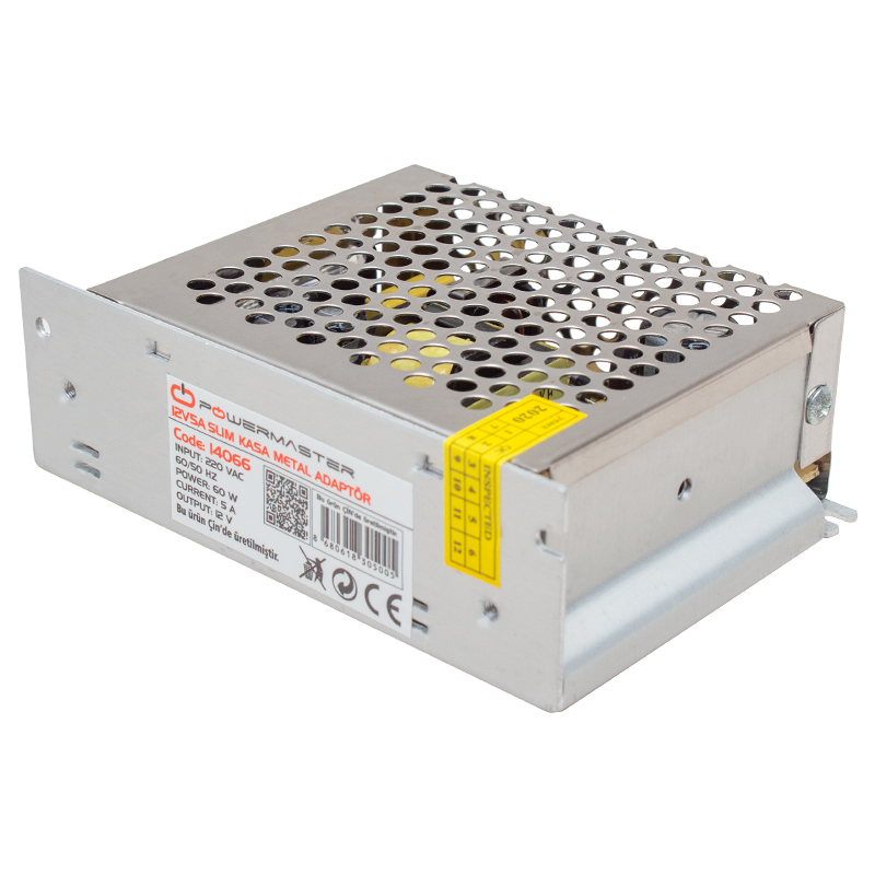 POWERMASTER PM-14066 12 VOLT - 5 AMPER METAL KASA ADAPTÖR